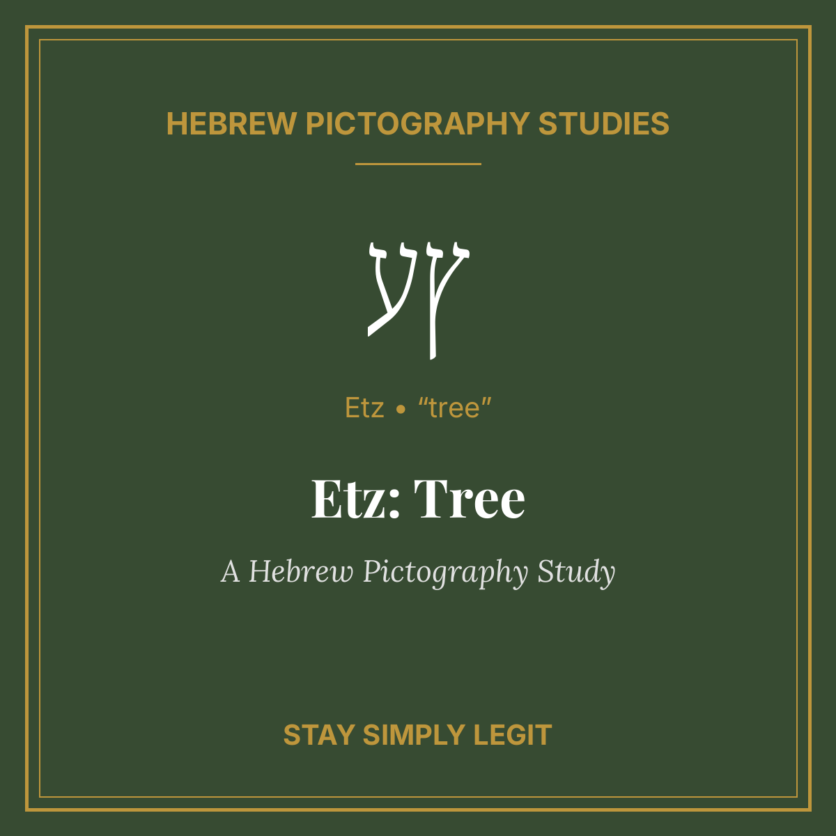 Etz: Tree — A Hebrew Pictography Study