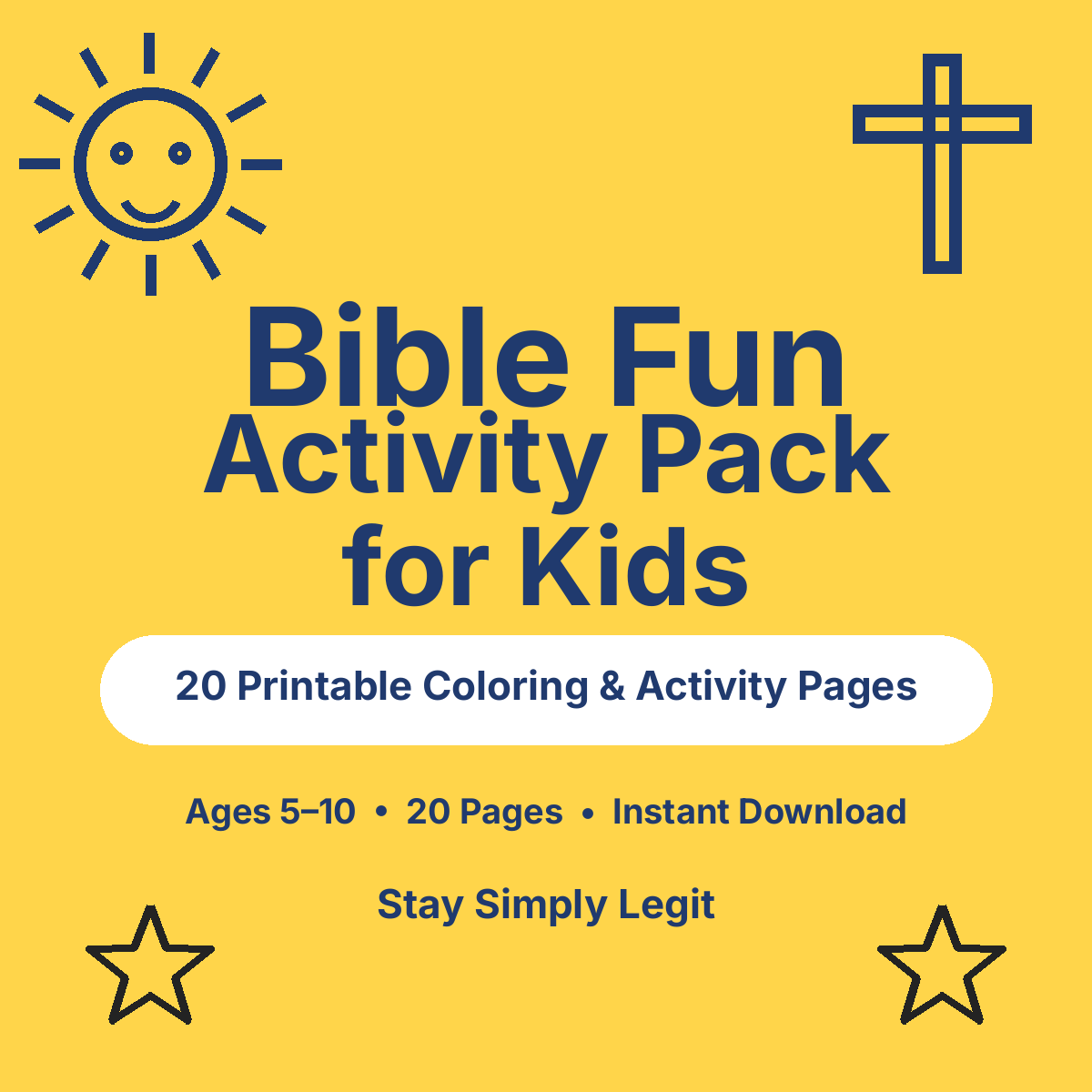 Bible Fun Activity Pack for Kids