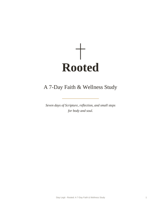 Rooted: A 7-Day Faith Study printable PDF cover